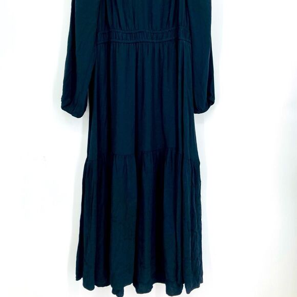 Loft Viscose Elegant Black Maxi Dress XL - Picture 3 of 7